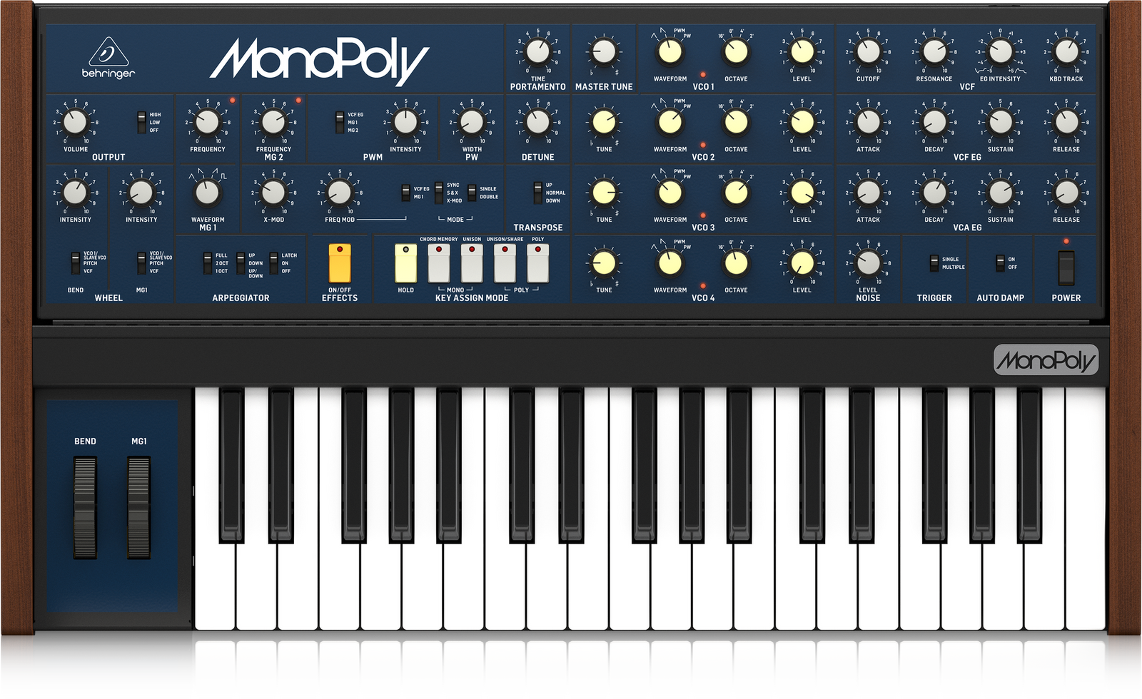 Behringer MonoPoly Analog 4-Voice Polyphonic Synthesiser Synth