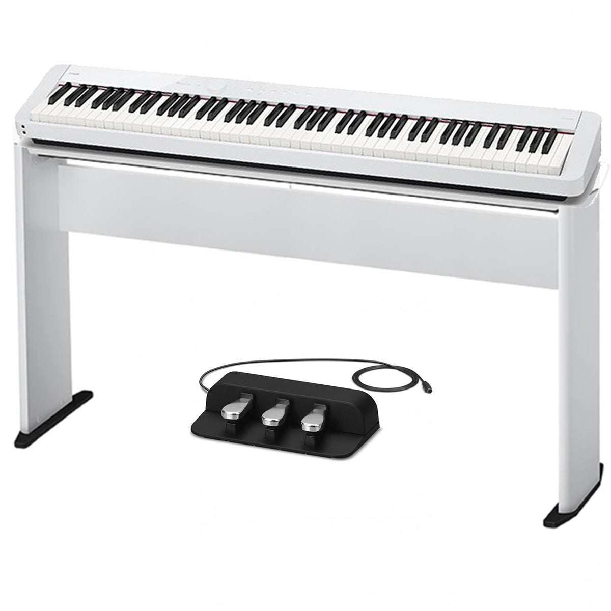 Casio PX-S1100 Digital Piano White w/ CS68P Stand & SP34 Tri-Pedal