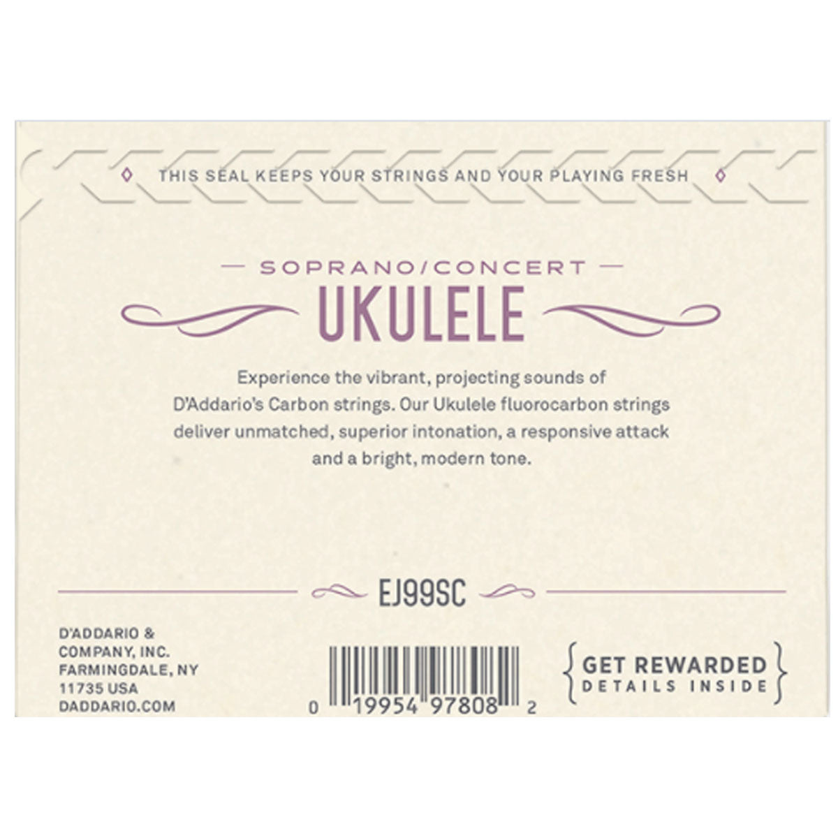 D'Addario EJ99SC Fluorocarbon Ukulele Strings Soprano/Concert