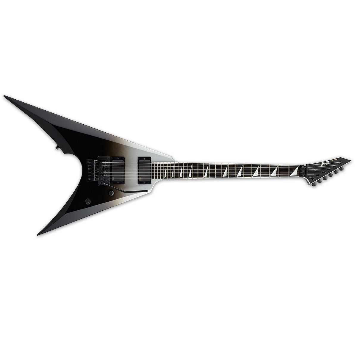 ESP E-II ARROW Electric Guitar Black Silver Fade w/ Floyd Rose & EMGs
