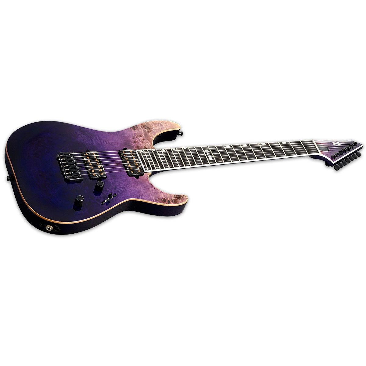 ESP E-II M-II 7 NT Electric Guitar 7-String Purple Natural Fade w/ Bare Knuckles