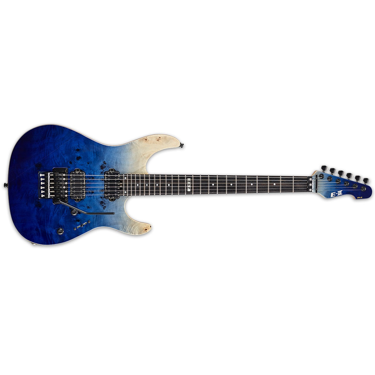 ESP E-II SN-II Snapper Electric Guitar Blue Natural Fade w/ Floyd Rose & Bare Knuckles