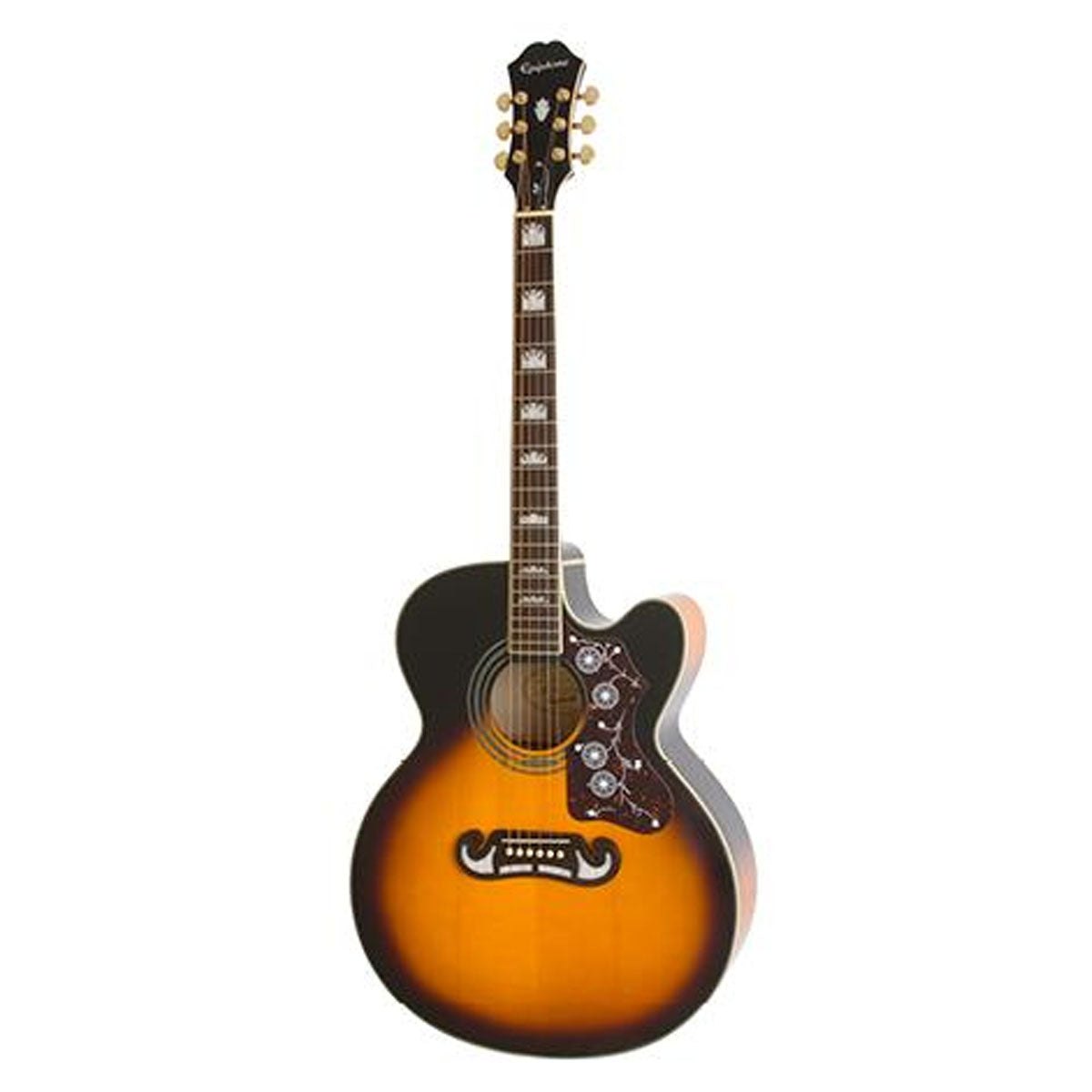 Epiphone EJ-200SCE Acoustic Guitar Super Jumbo Vintage Sunburst w/ Pickup - EEJ2VSGH1