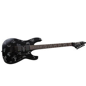 ESP LTD KH DEMONOLOGY Kirk Hammett Signature Electric Guitar Black Graphic w/ EMGs & Floyd Rose