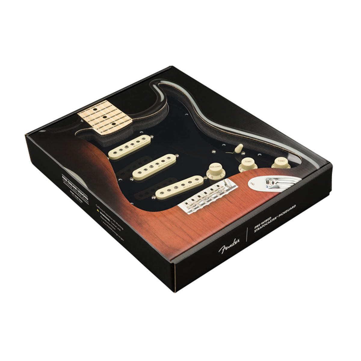 Fender Pre-Wired Strat Pickguard, Vintage Noiseless SSS, Black 11 Hole PG - 0992344506