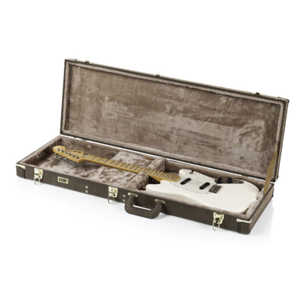 Gator GW-ELECT-VIN Deluxe Wood Case Vintage Brown for Electric Guitar