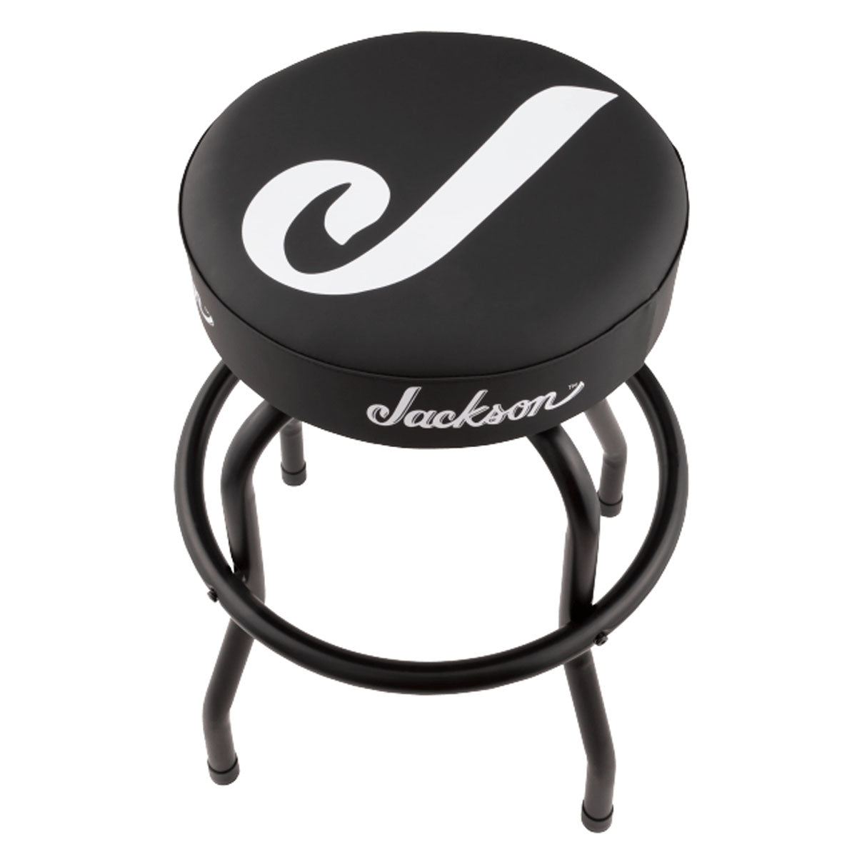 Jackson J Logo Guitat Stool 24inch Barstool, Black & White - 2995527024