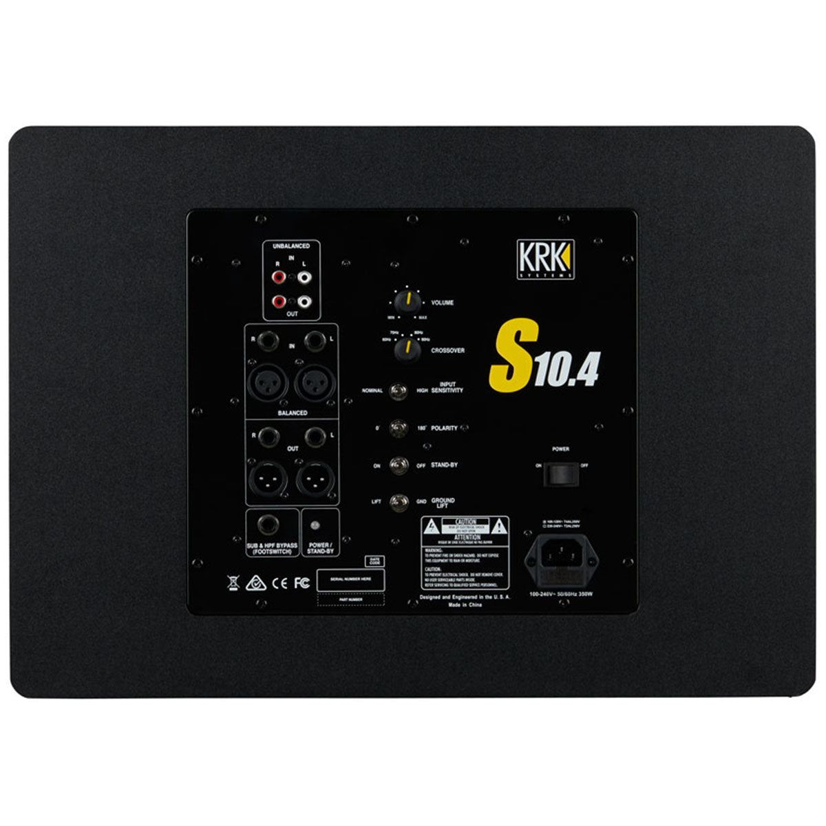 KRK S10.4 Pro Subwoofer 10inch Sub Back