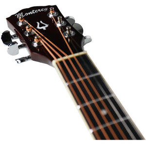 Monterey MEA-17N Acoustic Guitar Natural w/ Pickup & Cutaway Headstock