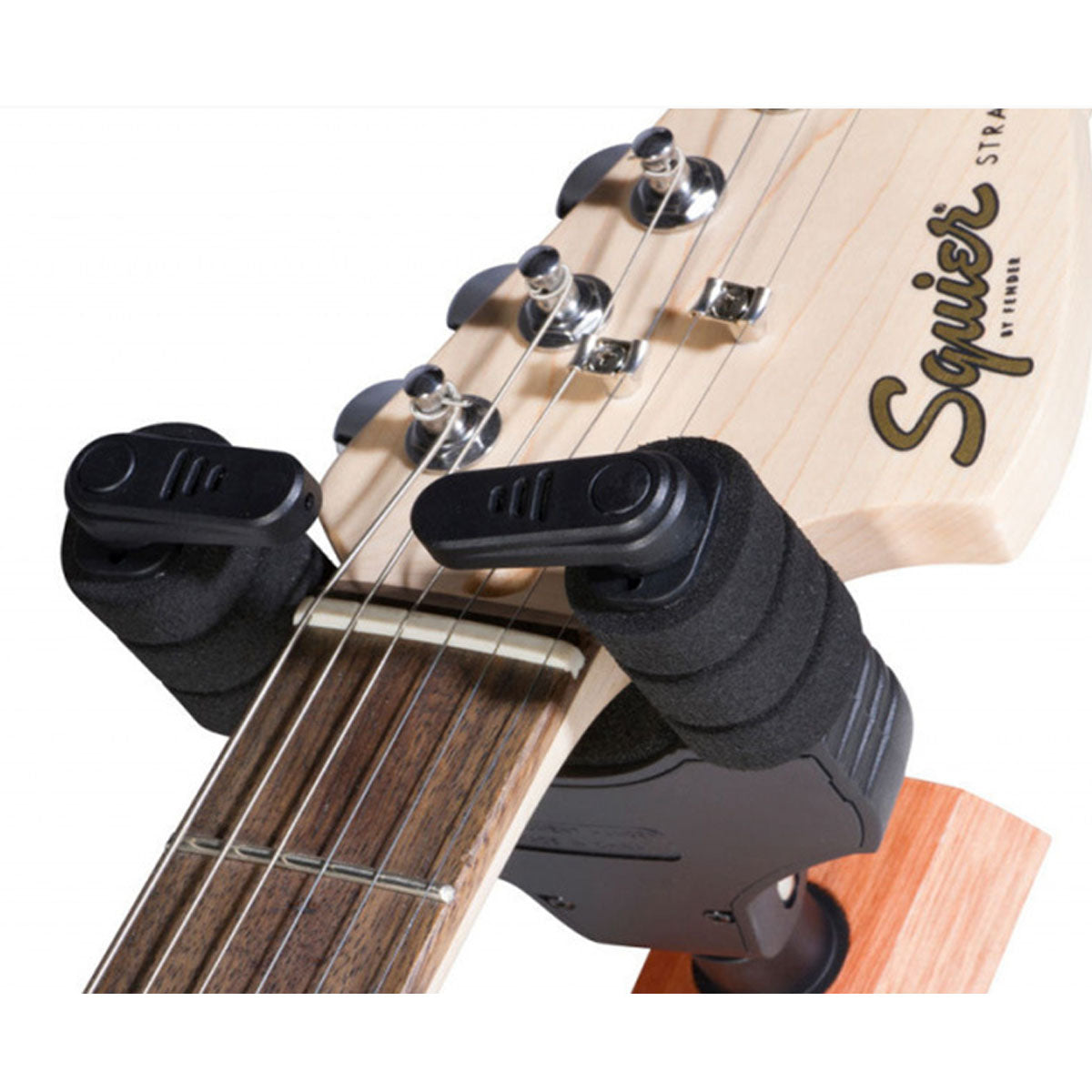 OnStage GS8730MA Guitar Hanger Auto Locking Wall-Mount Stand w/ Wood Base