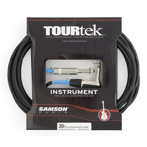 TourTek 20ft Instrument Cable w/L-Jack (6.10m) TIL-20 TIL20