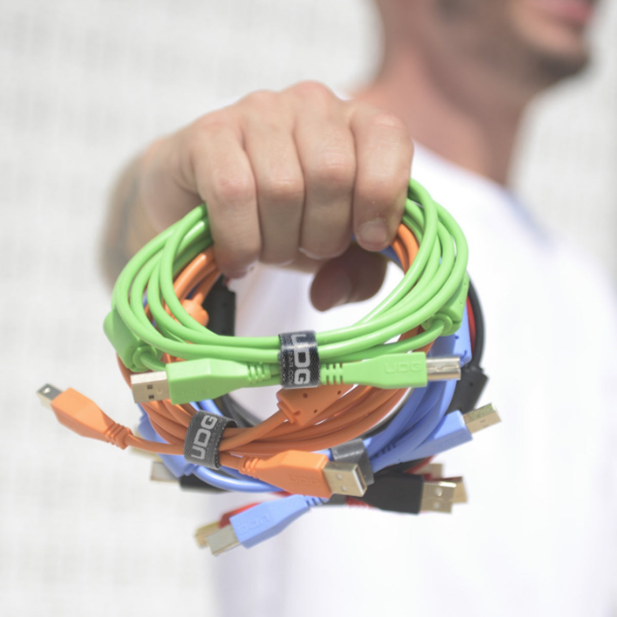 UDG Ultimate U95001 USB2 Cable A-B Green Straight 1m