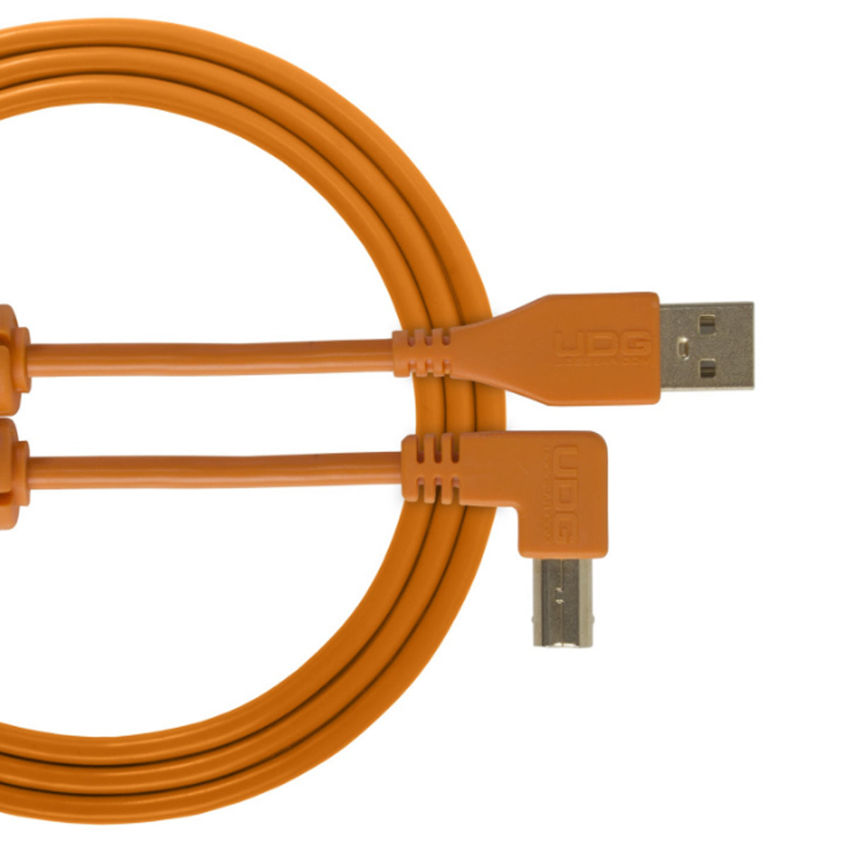 UDG Ultimate U95004 USB2 Cable A-B Orange Angled 1m