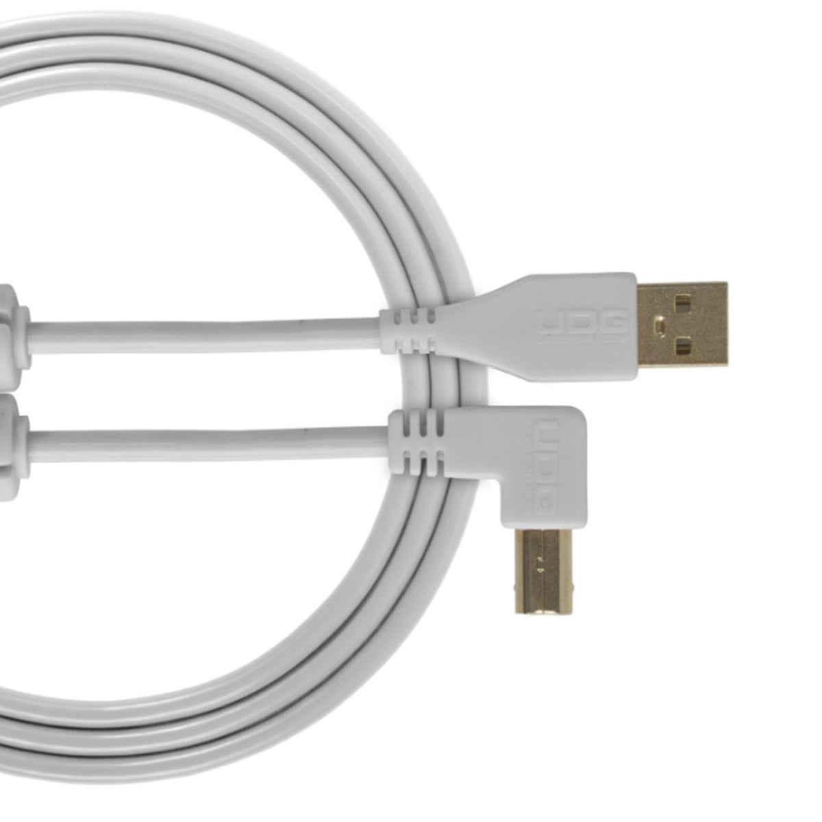 UDG Ultimate U95004 USB2 Cable A-B White Angled 1m