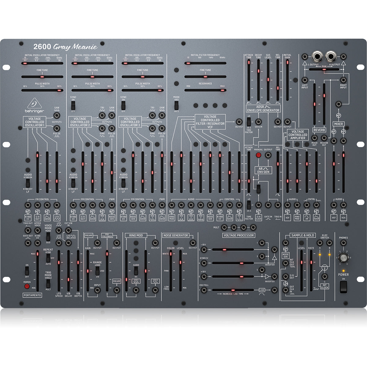 Behringer 2600 Gray Meanie Analog Synth 8U Rack-Mount Format w/ Spring Reverb