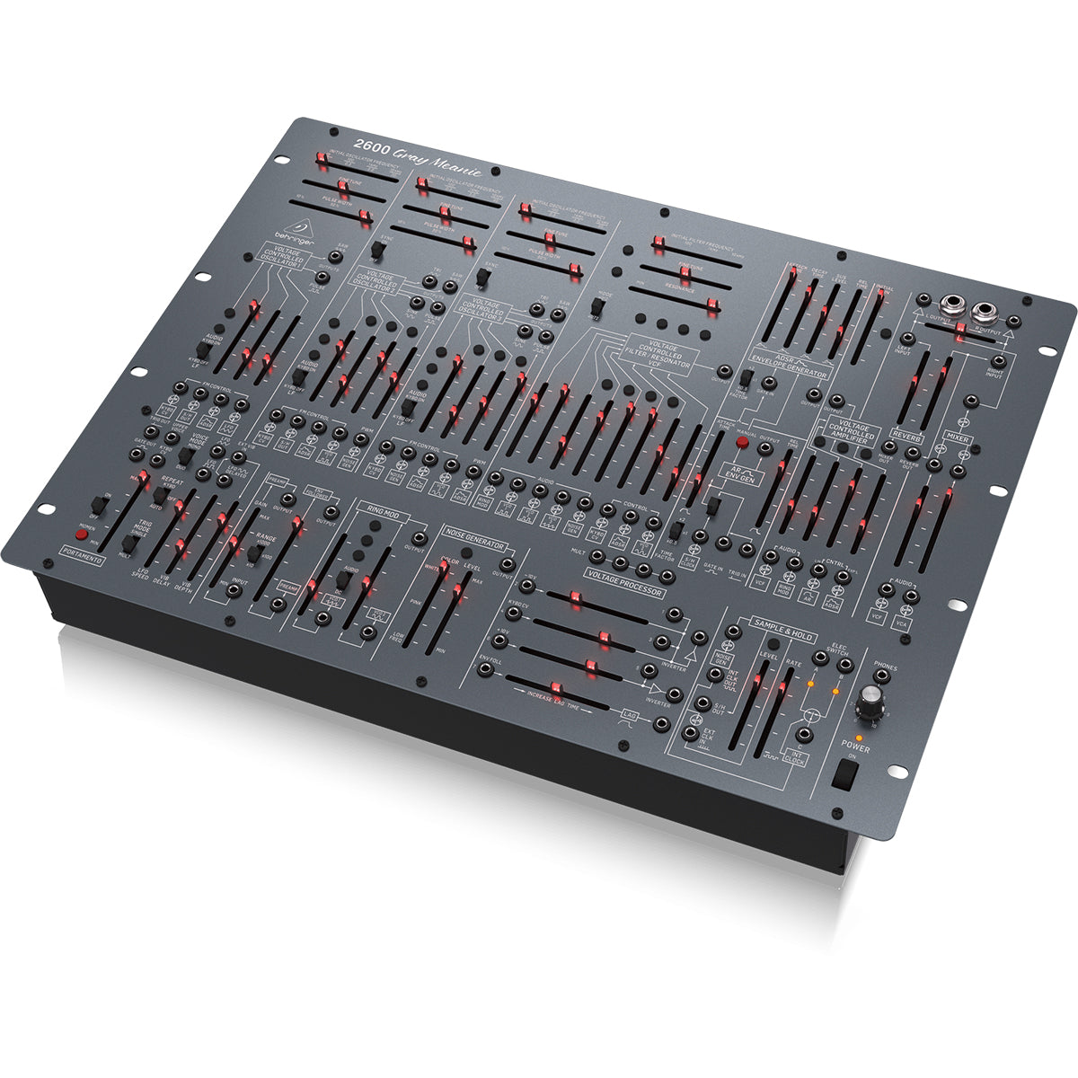 Behringer 2600 Gray Meanie Analog Synth 8U Rack-Mount Format w/ Spring Reverb