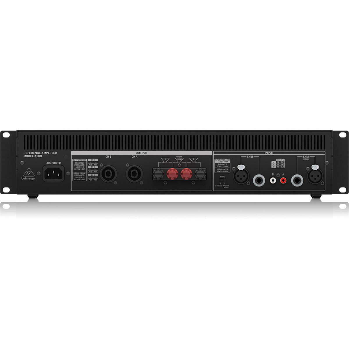 Behringer A800 Pro 800W Reference Power Amplifier