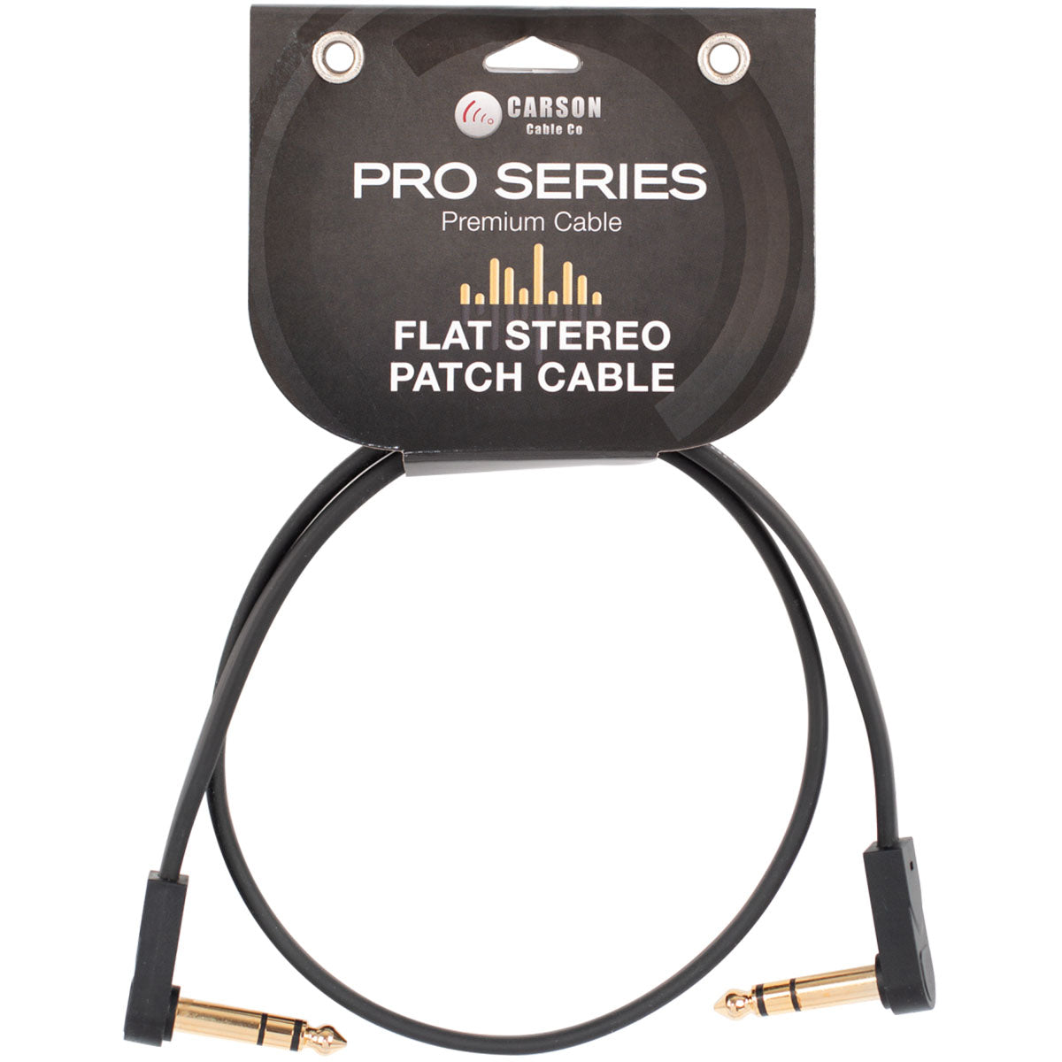 Carson Pro FLAT3ST Flat TRS Stereo Patch Cable - 3ft