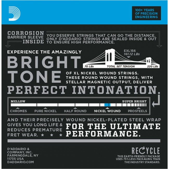 D'Addario EXL156 Electric/Bass Strings