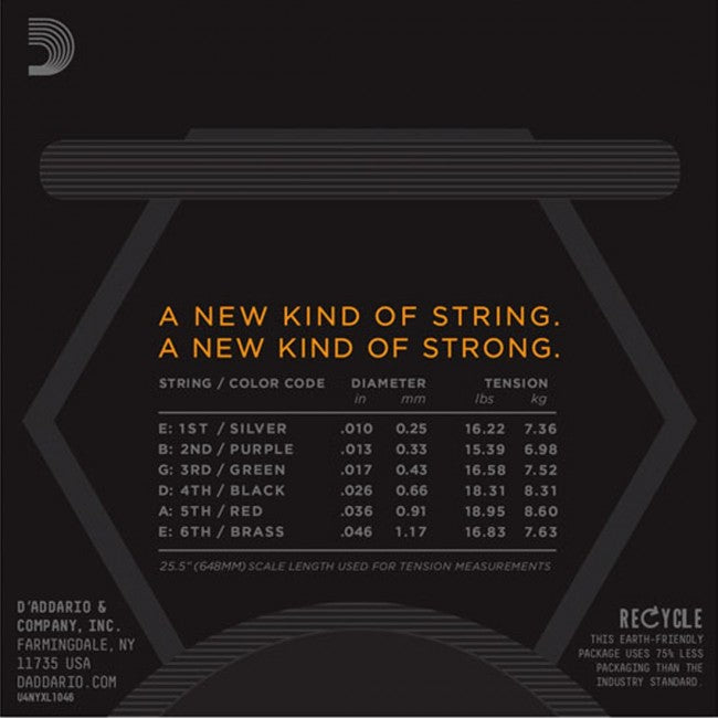 D'Addario NYXL1046 Electric Strings