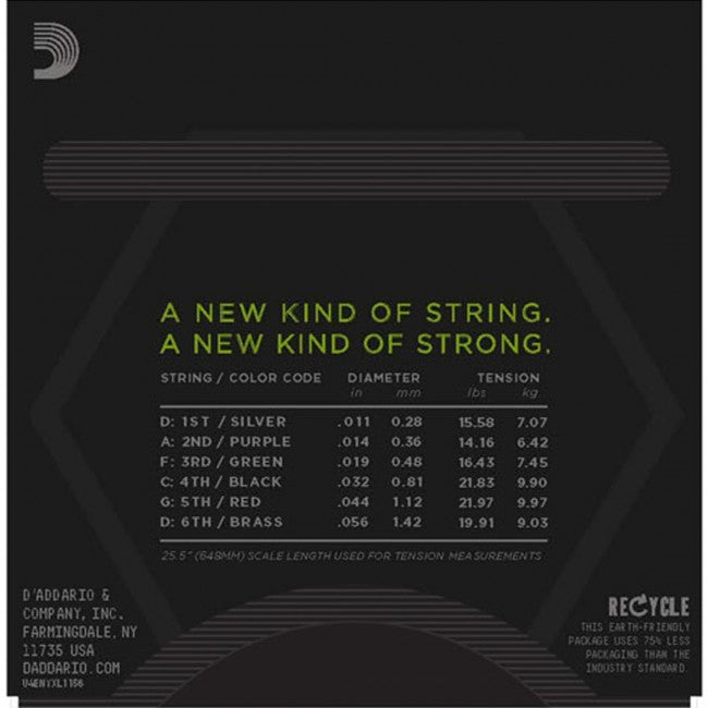 D'Addario NYXL1156 Electric Guitar Strings