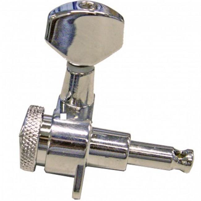 EAGLE 403C 3-a-side Chrome locking machine heads with diecast housing. 18:1 gear ratio. Made in Korea (6pk)