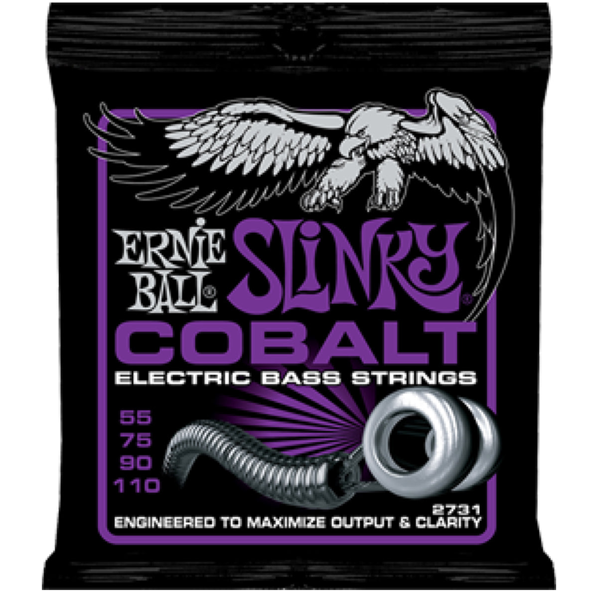 Ernie Ball 2731 Cobalt Bass Guitar Strings Power Slinky 55-110