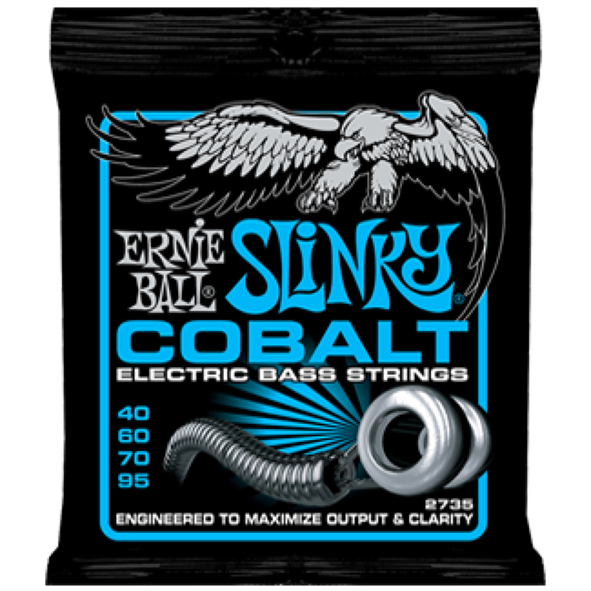 Ernie Ball 2735 Cobalt Bass Guitar Strings Extra Slinky 40-95