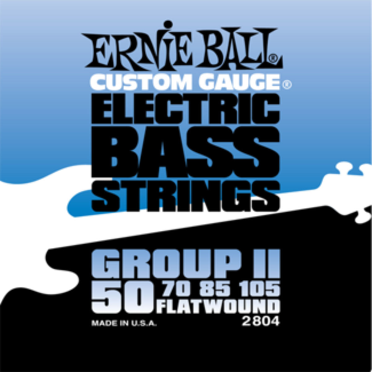 Ernie Ball 2804 Bass Guitar Strings Flatwound Group II 55-105