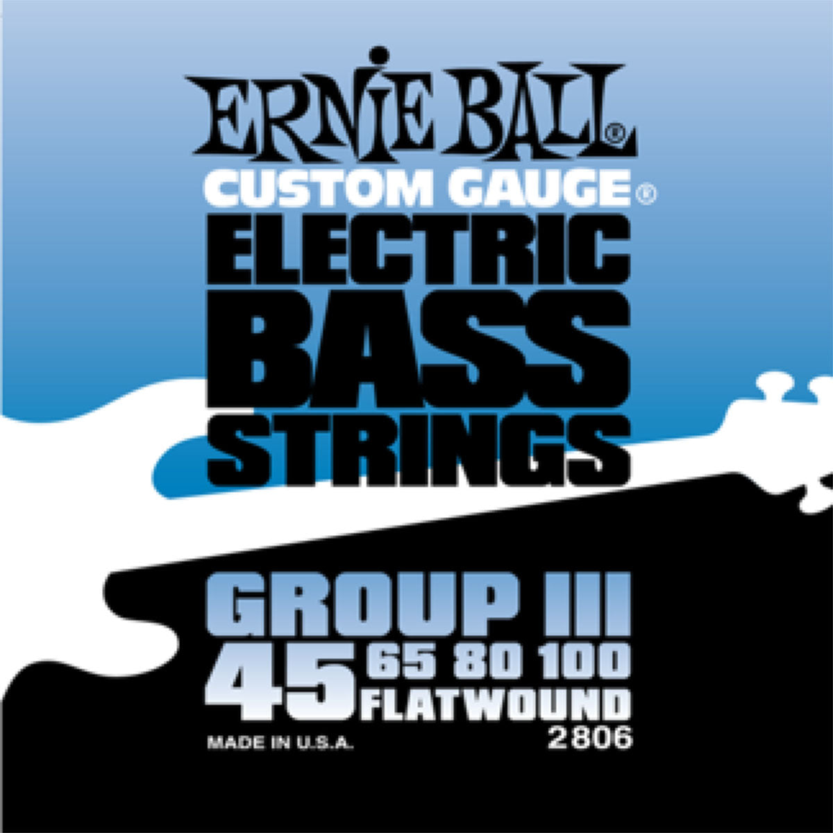 Ernie Ball 2806 Bass Guitar Strings Flatwound Group III 45-100