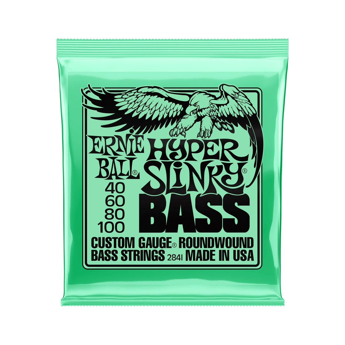 Ernie Ball 2841 Bass Guitar Strings Slinky Nickel Wound Hyper 40-100