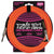 Ernie Ball 6067 Guitar Instrument Cable 25ft Braided Straight/Angle Neon Orange