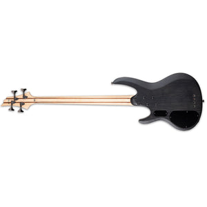 ESP LTD B-204SM Bass Guitar See Thru Black Satin Spalted Maple Top w/ Active EQ