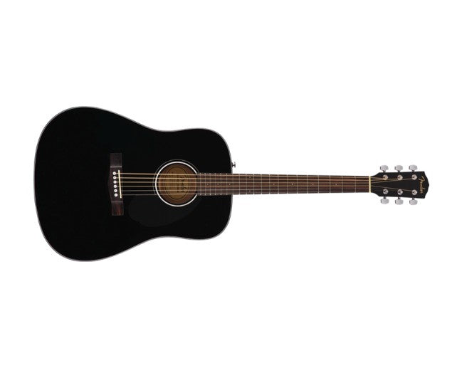 Fender CD-60S Acoustic Guitar Black Dreadnought Solid Top - 0970110006
