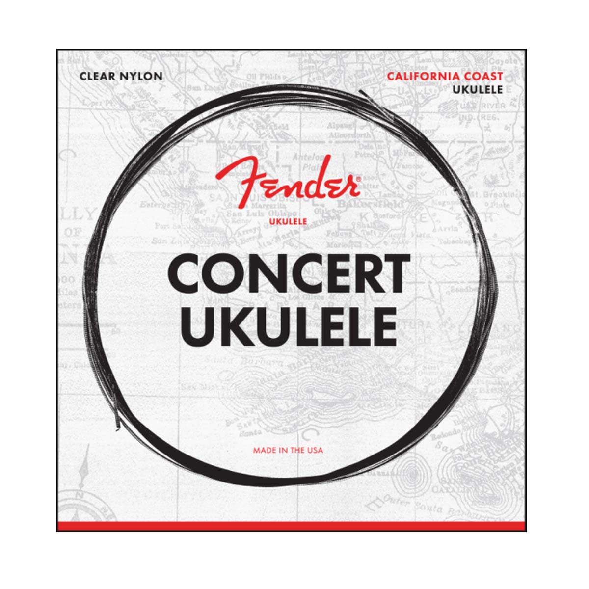 Fender California Coast Concert Ukulele Strings Uke - 0730090403