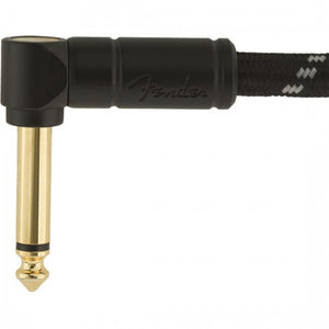 Fender Deluxe Ins Cable 10ft Angle Black Tweed