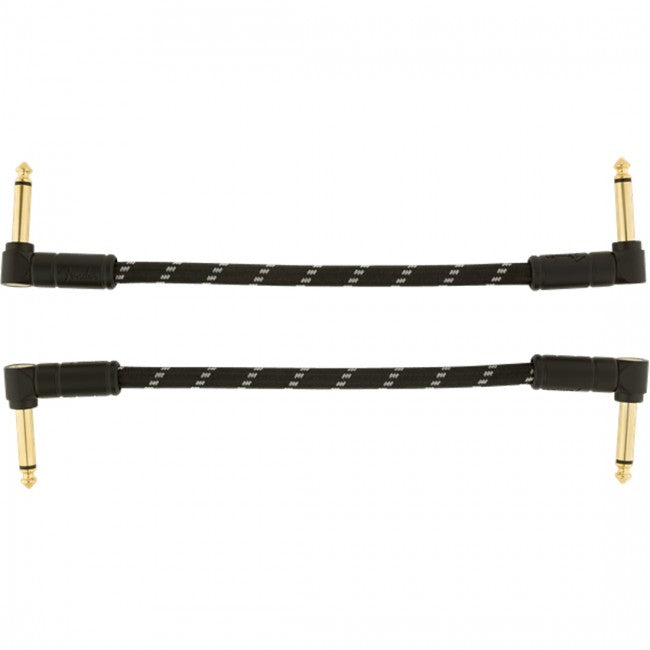 Fender Dlx Ins Cable 15cm Angle/Angle Black Tweed