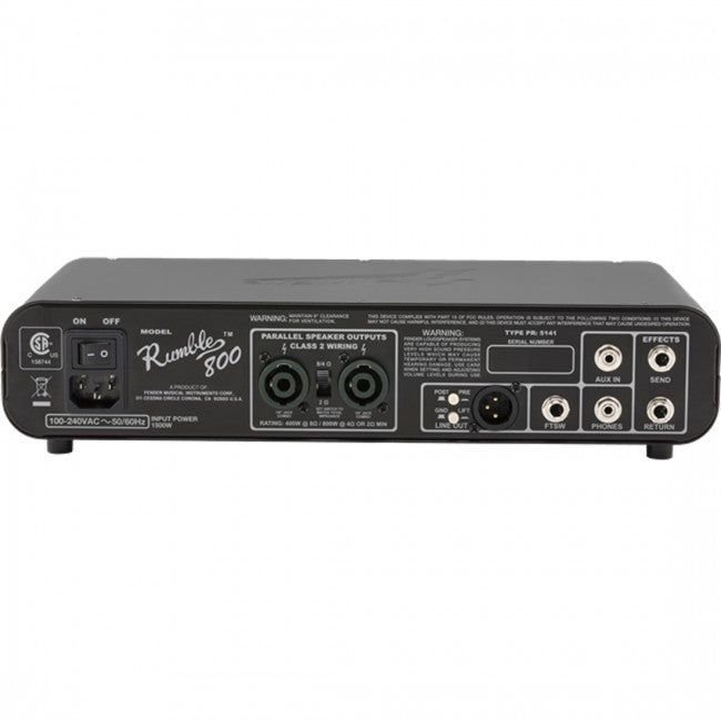 Fender Rumble 800 Bass Amplifier Head