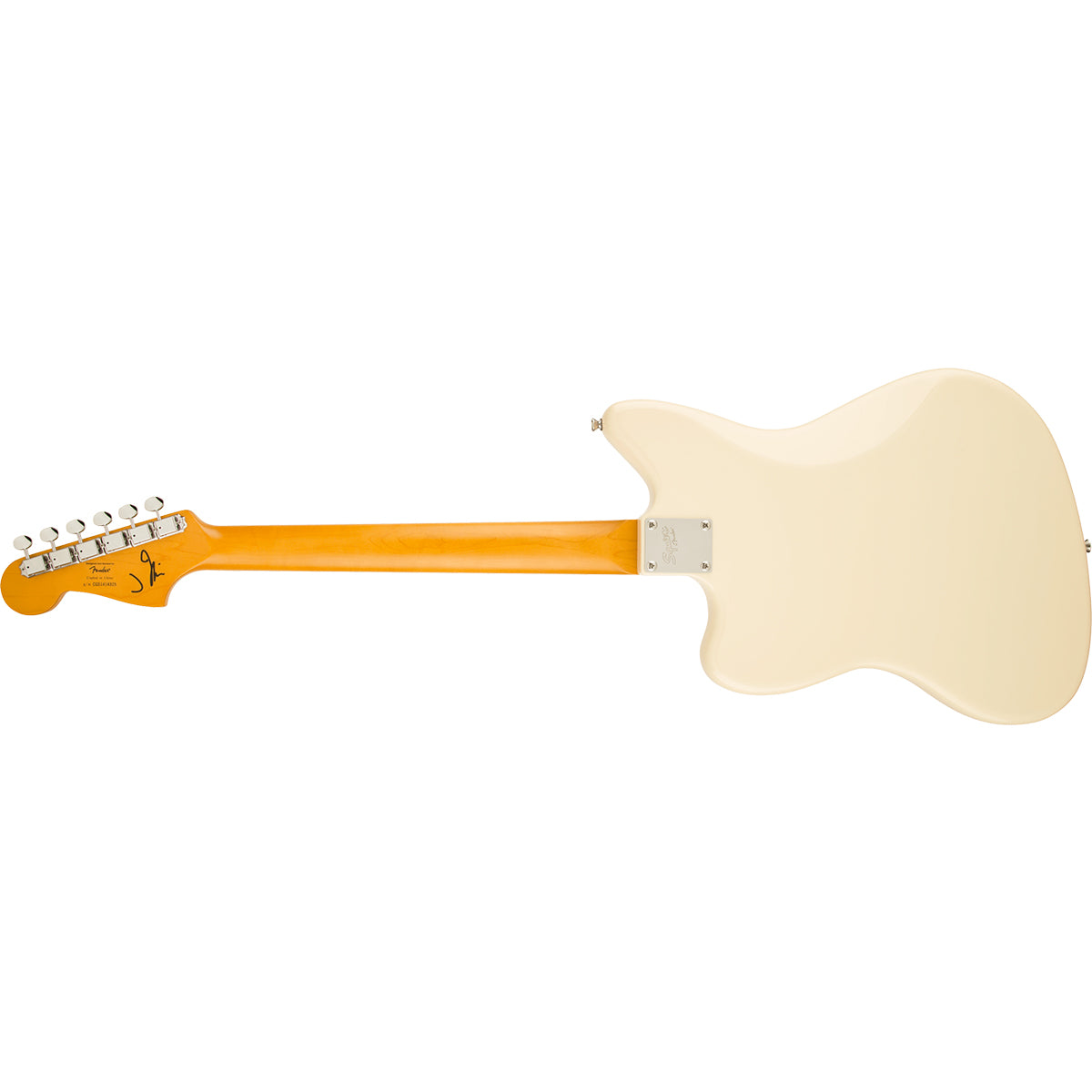 Fender Squier J Mascis Signature Jazzmaster Electric Guitar Vintage White w/ Gold Anodized Pickguard - 0371060541