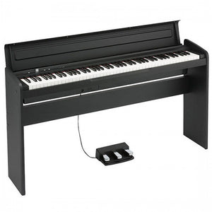 Korg LP180 Digital Piano Black w/ Stand & Pedals Angle