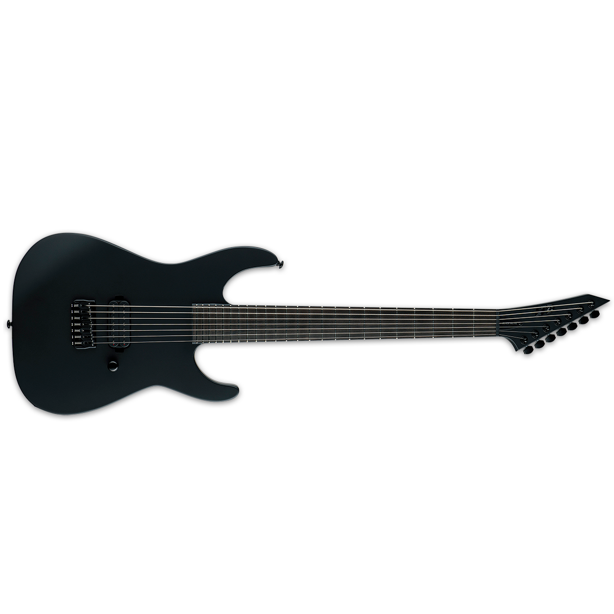 ESP LTD M-7HT Black Metal Electric Guitar 7-String Baritone Black Satin w/ Duncan - LM-7BHTBKMBLKS