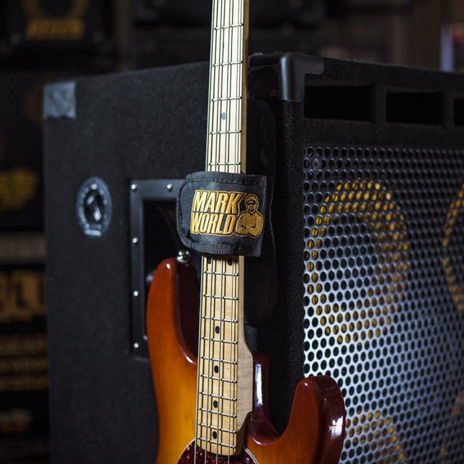 Mark Bass Velcro Device for Quickly Securing Bass to Amp