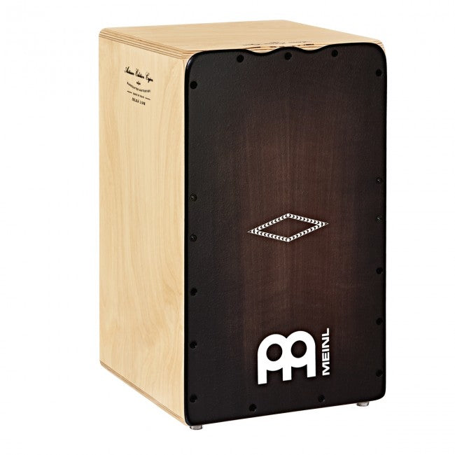 Meinl AESLEYB Artist Edition Cajon Solea Line Ebony Burst Frontplate