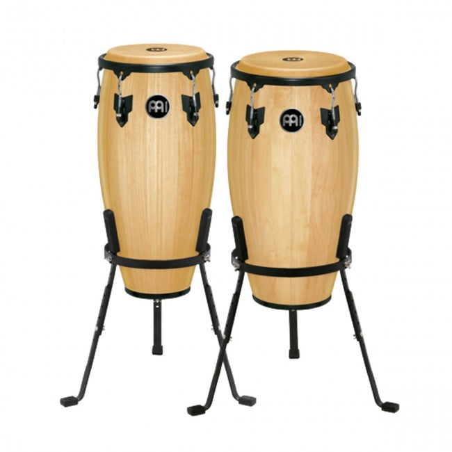Meinl HC512NT Headliner Series Wood Conga Set 11 & 12inch Natural w/ Basket Stands