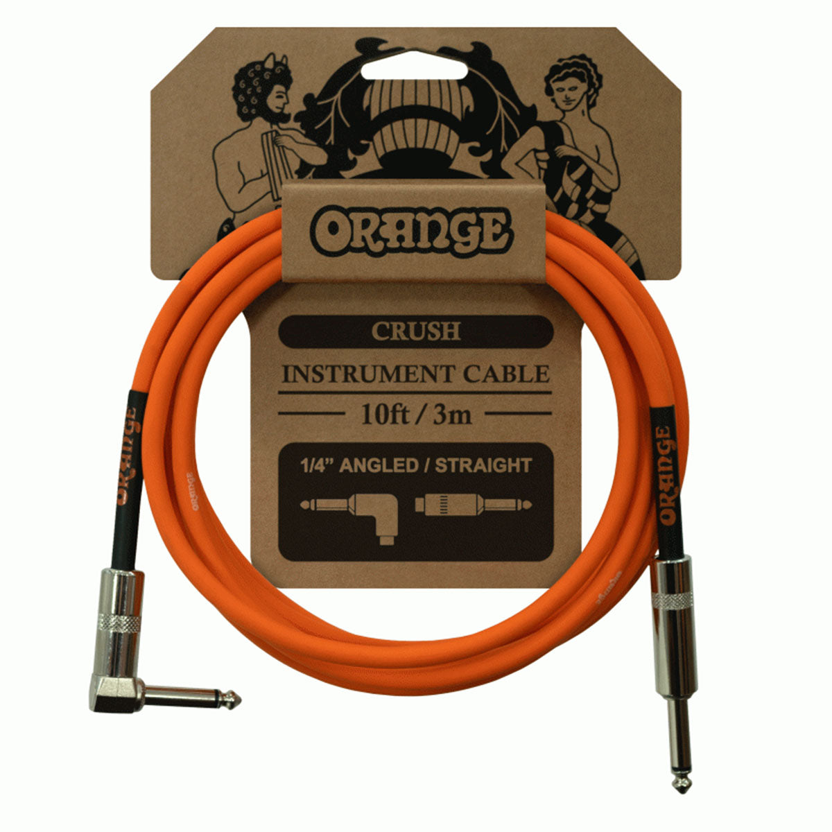 Orange CA035 Crush Guitar Cable 3m (10ft) Instrument Lead Straight-Angle