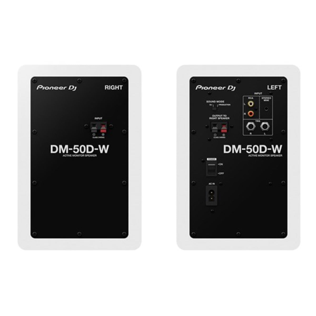 Pioneer DM-50D Active Studio Monitors 5inch White (Pair)