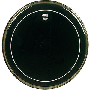 Remo ES-1620-CH Pinstripe Bass Drum Head Skin 20 Inch Ebony 20'' w/ Center Hole