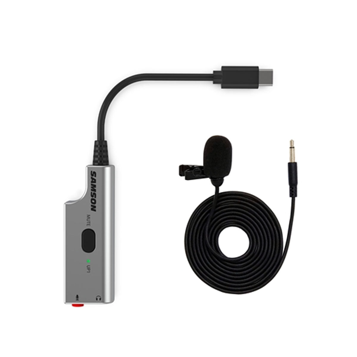 Samson LMU1 USB Label Microphone & USB Audio Adaptor Bundle