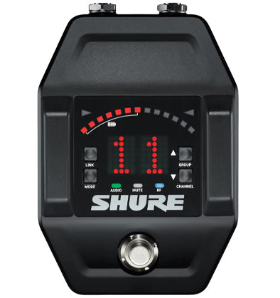 Shure GLX-D+ Wireless Digital Guitar Pedal Receiver with Integrated Tuner Dual Band 2.4/5.8GHz