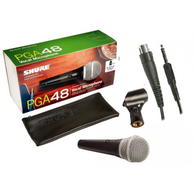 Shure PGA48 Wired Microphone Handheld Mic Vocal w/ XLR-QTR